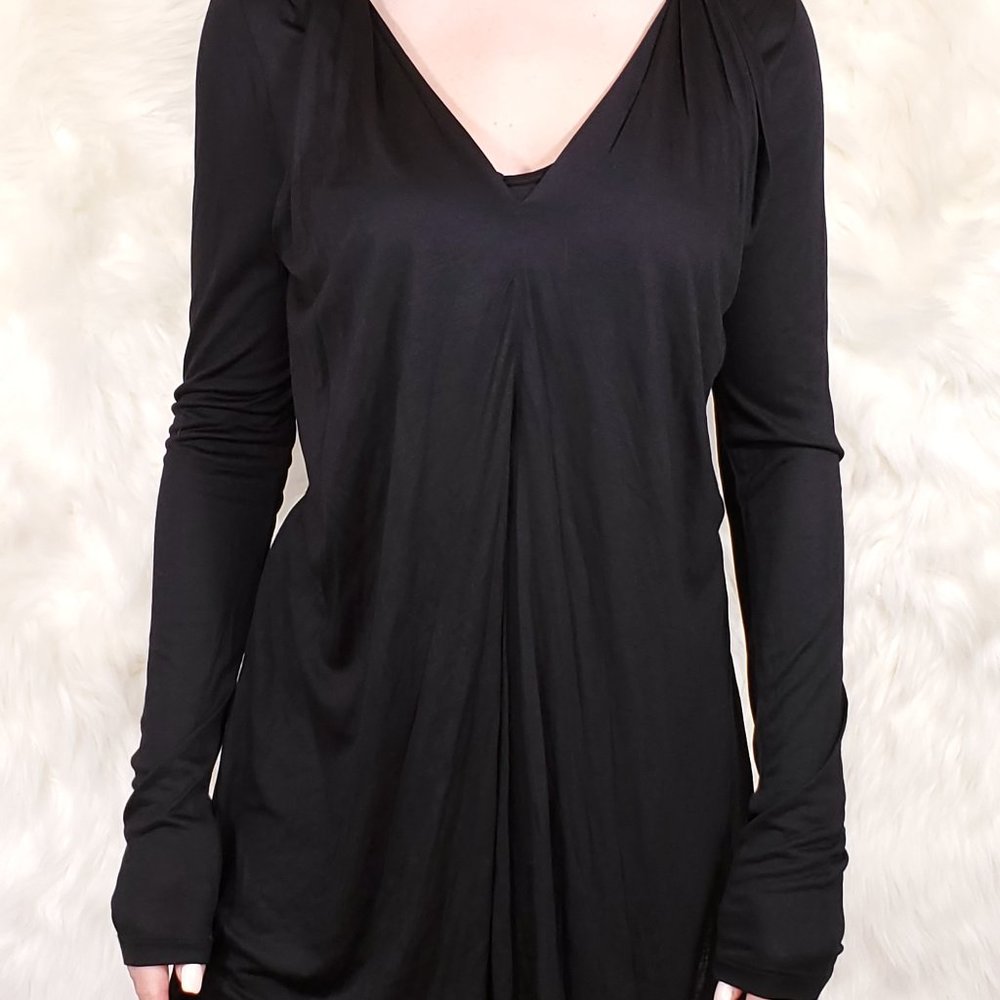 New Black Long Poleci Shirt